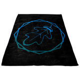 "AO APPAREL: Cobalt OakCorn" Fleece Blanket (Small, Medium, and Large Sizes Available)