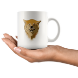 "LYD M. DOLORES: Doggy Smiles" - 11oz White Coffee Mug