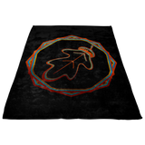 "AO APPAREL: Iridescent OakCorn" Fleece Blanket (Small, Medium, and Large Sizes Available)