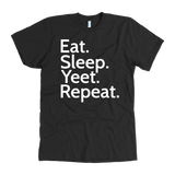 "AO APPAREL: Eat. Sleep. Yeet. Repeat." American Apparel T-Shirt (Black)
