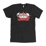 "ANOTHER OCTOBER: Panda-monium Design" American Apparel T-Shirt (Black)