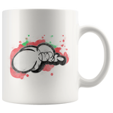 “DVCK: Another October Rainbow Throw” 11oz Coffee Mug (White)