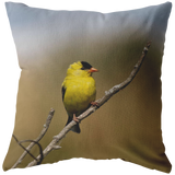 “NICK WILLIAMS: Gold Finch” Pillow
