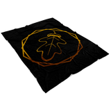 "AO APPAREL: Gold OakCorn" Fleece Blanket (Small, Medium, and Large Sizes Available)