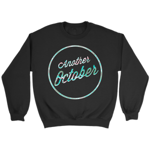 "ANOTHER OCTOBER: Floral & Fading" Unisex Crewneck Sweatshirt (Black)