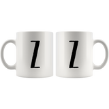 "AO APPAREL: LetterMug (Z)" 11oz Coffee Mug (White)
