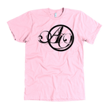 "ANOTHER OCTOBER: Script" American Apparel T-Shirt (Pink)