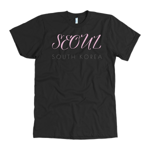 "KOREAN: Pink Seoul" American Apparel T-Shirt (Multiple Colors Available)