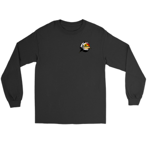 "AO APPAREL: Moon Skull" Gildan Long Sleeve Shirt (Multiple Colors Available)