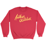 "ANOTHER OCTOBER: Aloha Scratch" Unisex Crewneck Sweatshirt (Red)