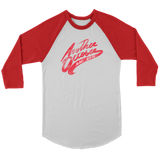 "ANOTHER OCTOBER: Red Established" Canvas Unisex Raglan Baseball Tee (Red)