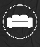 "COUCH COVERS: Couch Covers Logo" American Apparel T-Shirt (Black)