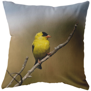 “NICK WILLIAMS: Gold Finch” Pillow