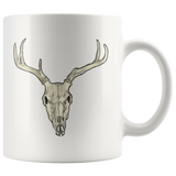 “LYD M. DOLORES: Deer Skull" 11oz White Coffee Mug