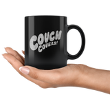 "COUCH COVERS: Couch Covers!" 11oz Coffee Mug (Black)
