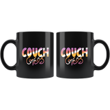 "COUCH COVERS: Sunset Colorway" 11oz Coffee Mug (Black)