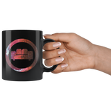 "COUCH COVERS: Red Lava" 11oz Coffee Mug (Black)