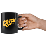 "COUCH COVERS: Couch Covers!" 11oz Coffee Mug (Black)