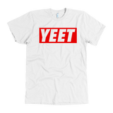 "AO APPAREL: Yeet Red Box" American Apparel T-Shirt (White)